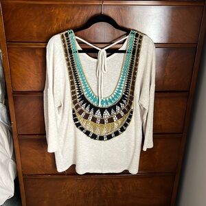 Sweater with open back